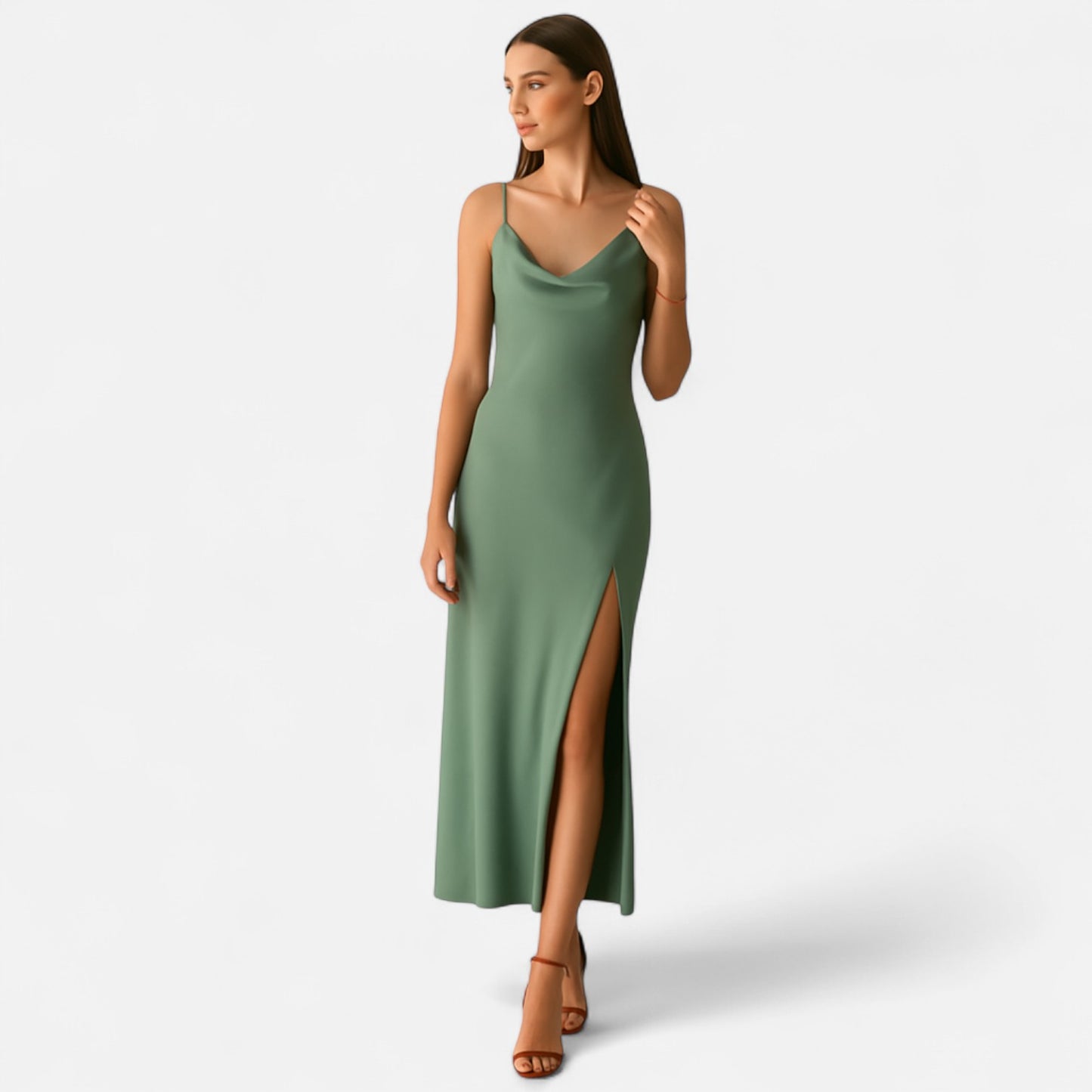 Caurelle | Luxe Satin Maxi Dress – Timeless Elegance for Every Occasion