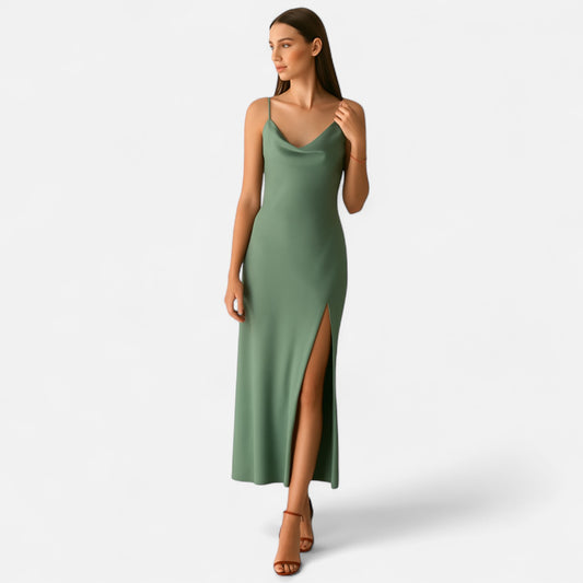 Caurelle | Luxe Satin Maxi Dress – Timeless Elegance for Every Occasion