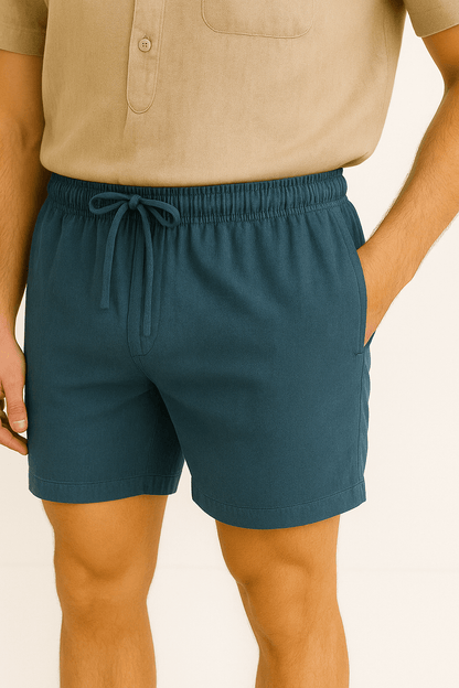 Caurelle | Men's Lightweight Cotton & Linen Shorts – Versatile Comfort for Gym, Beach & Everyday Wear