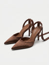 Pointed Toe Tie Up Stiletto Heels For Formal Evening Court Shoes