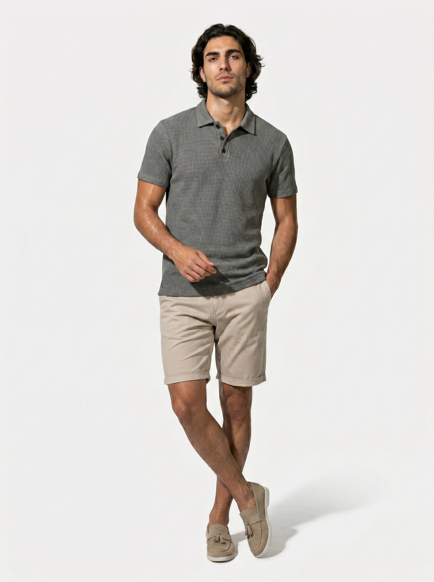 Caurelle | Men’s Plus Size Half-Button Polo Shirt