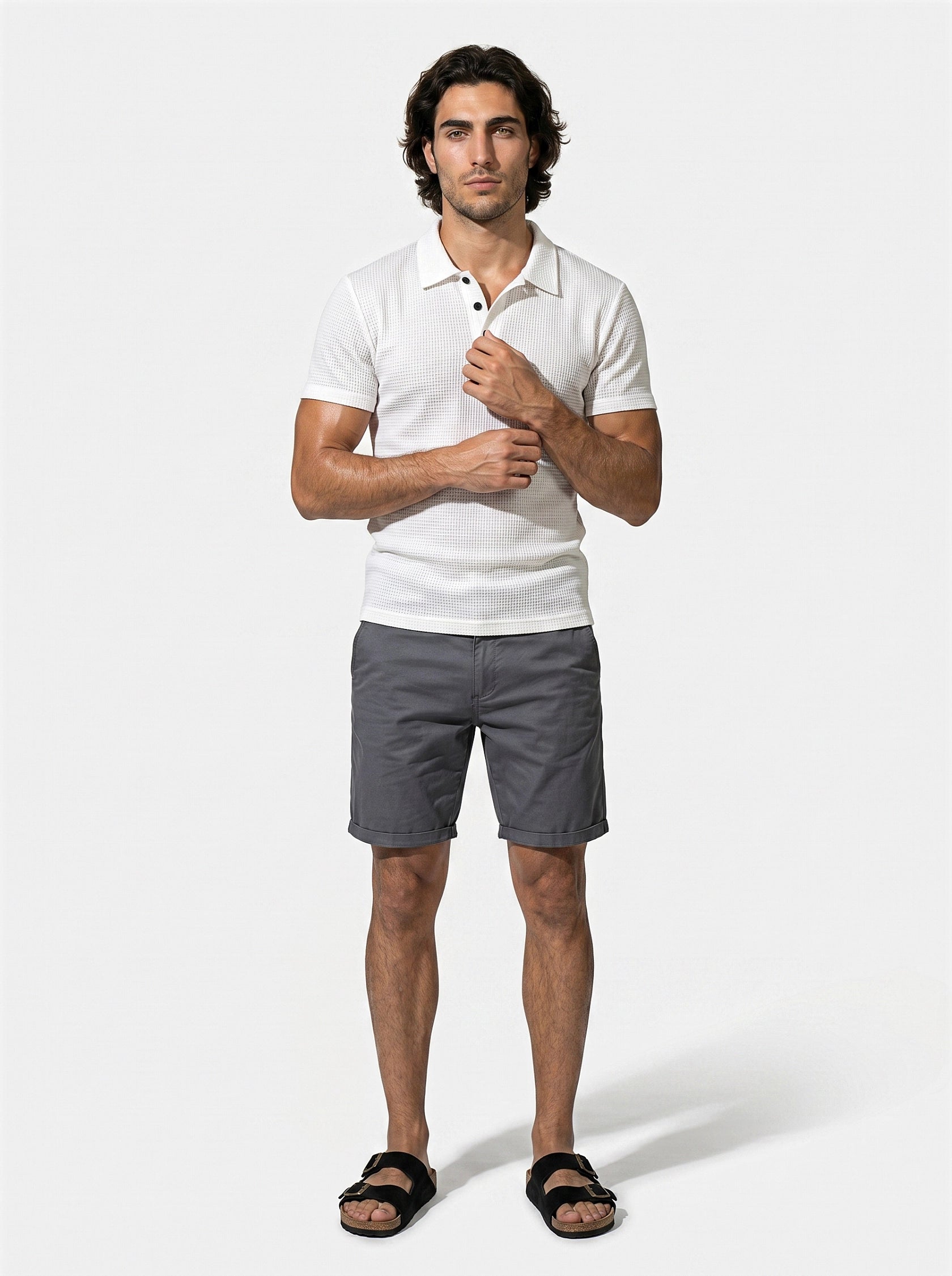 Caurelle | Men’s Plus Size Half-Button Polo Shirt