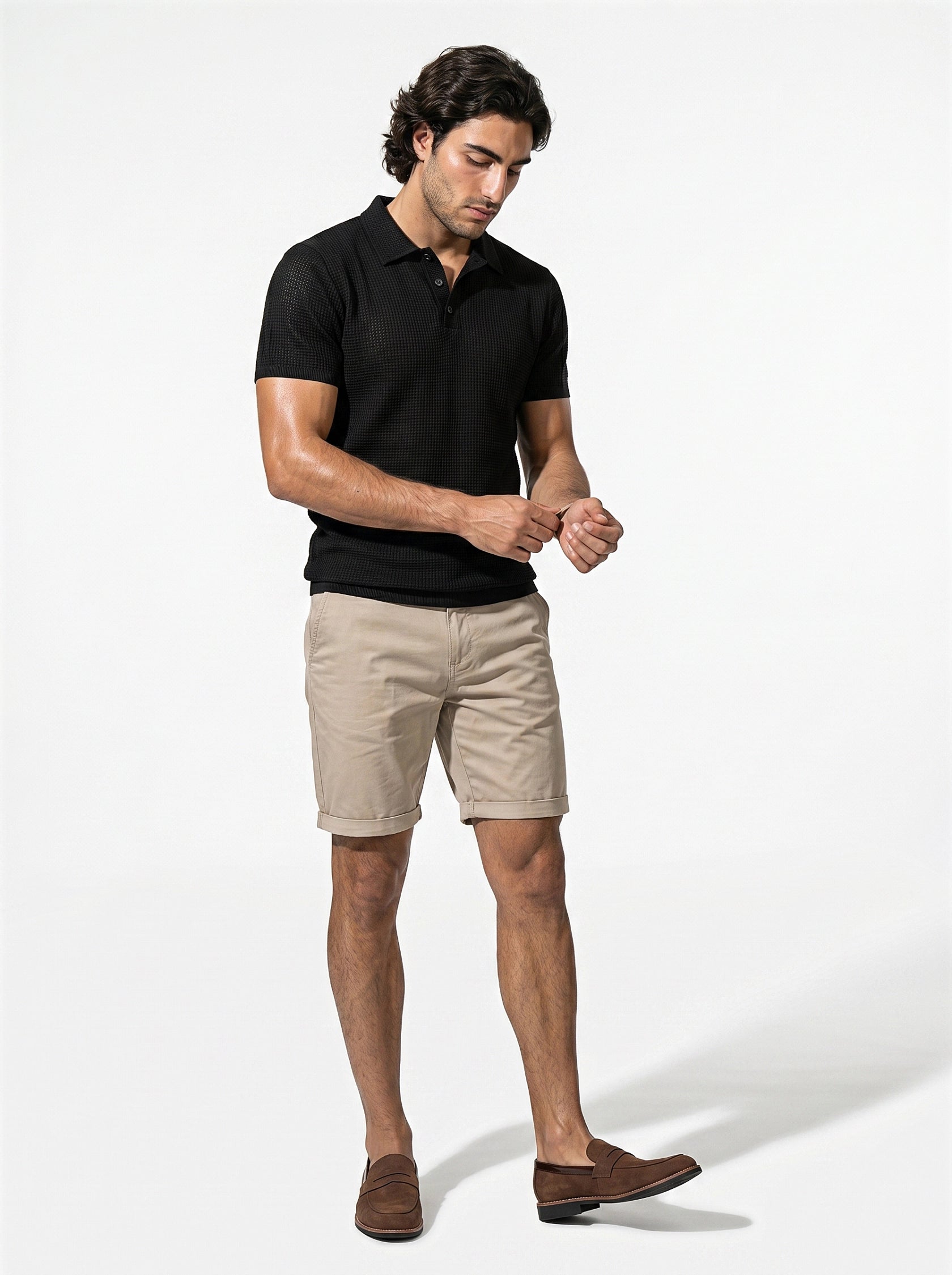 Caurelle | Men’s Plus Size Half-Button Polo Shirt