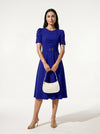 Caurelle | Elegant Summer Midi Dress with Waist Belt