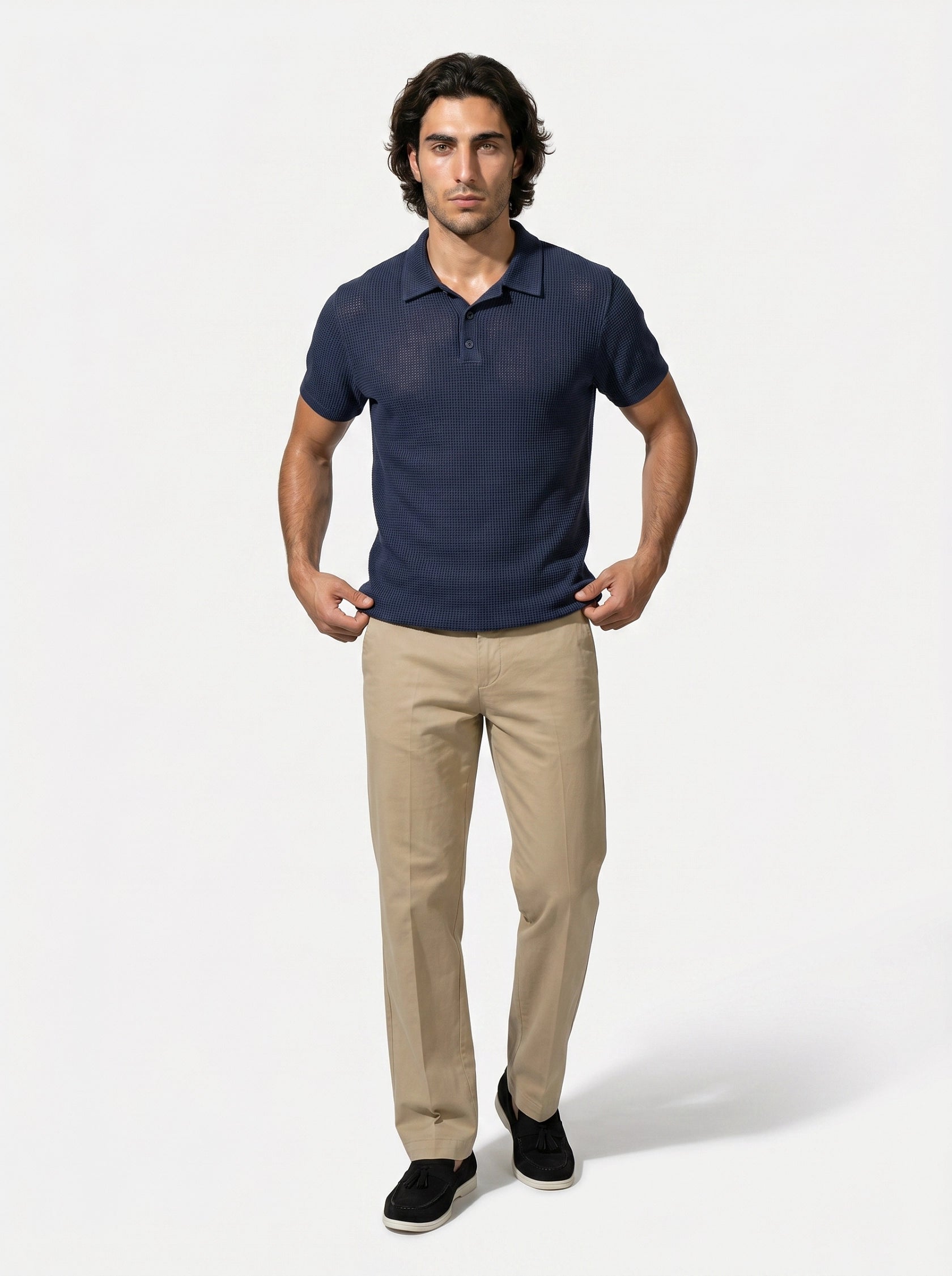 Caurelle | Men’s Plus Size Half-Button Polo Shirt