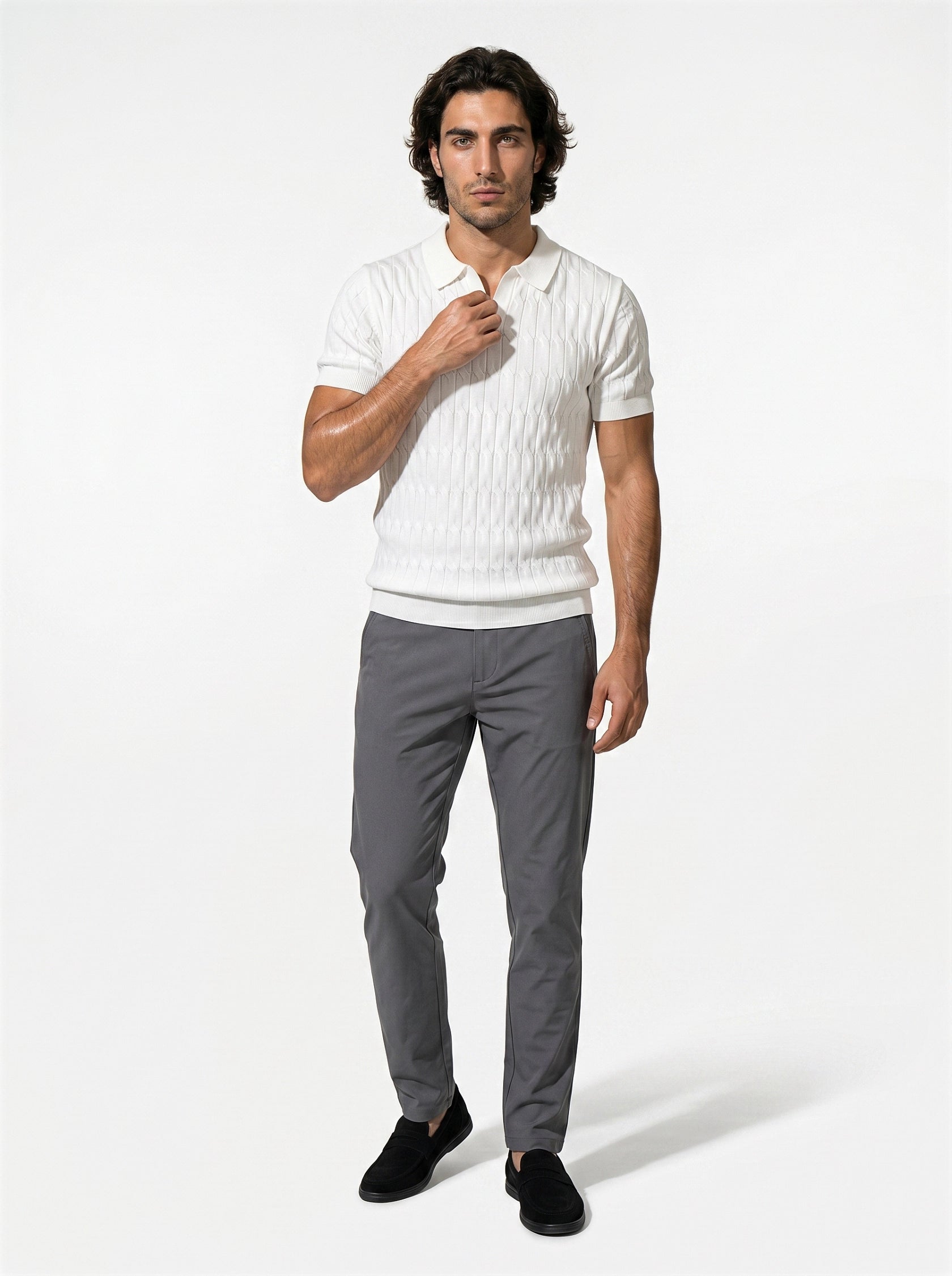 Caurelle | Men’s Short-Sleeve Knitted Polo Shirt