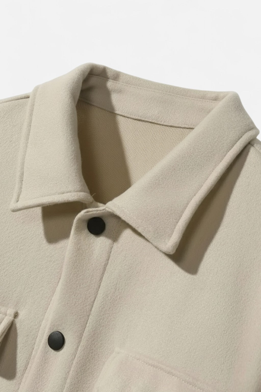 Caurelle | Men’s Overshirt Jacket – Woven Lapel Collar Autumn Winter