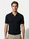 Caurelle | Men’s Textured Knit Polo Shirt