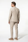 Linen Slim Fit 2 Piece Suit Men - Wedding Guest Trousers Blazer