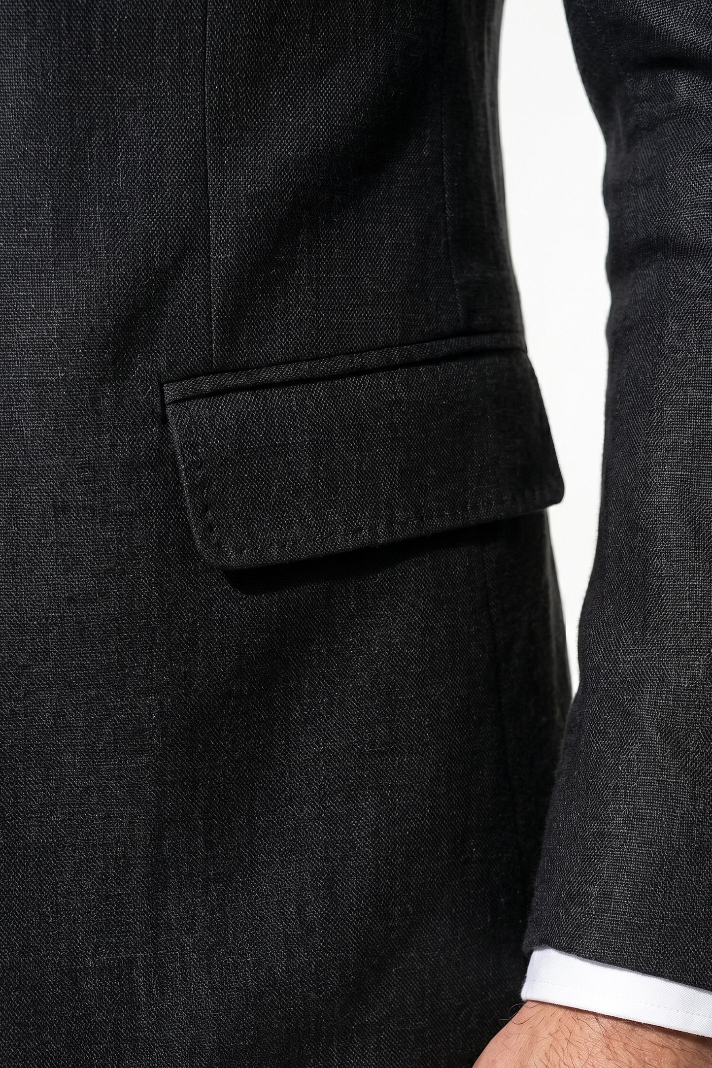 Linen Slim Fit 2 Piece Suit Men - Wedding Guest Trousers Blazer
