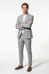 Linen Slim Fit 2 Piece Suit Men - Wedding Guest Trousers Blazer