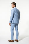 Linen Slim Fit 2 Piece Suit Men - Wedding Guest Trousers Blazer