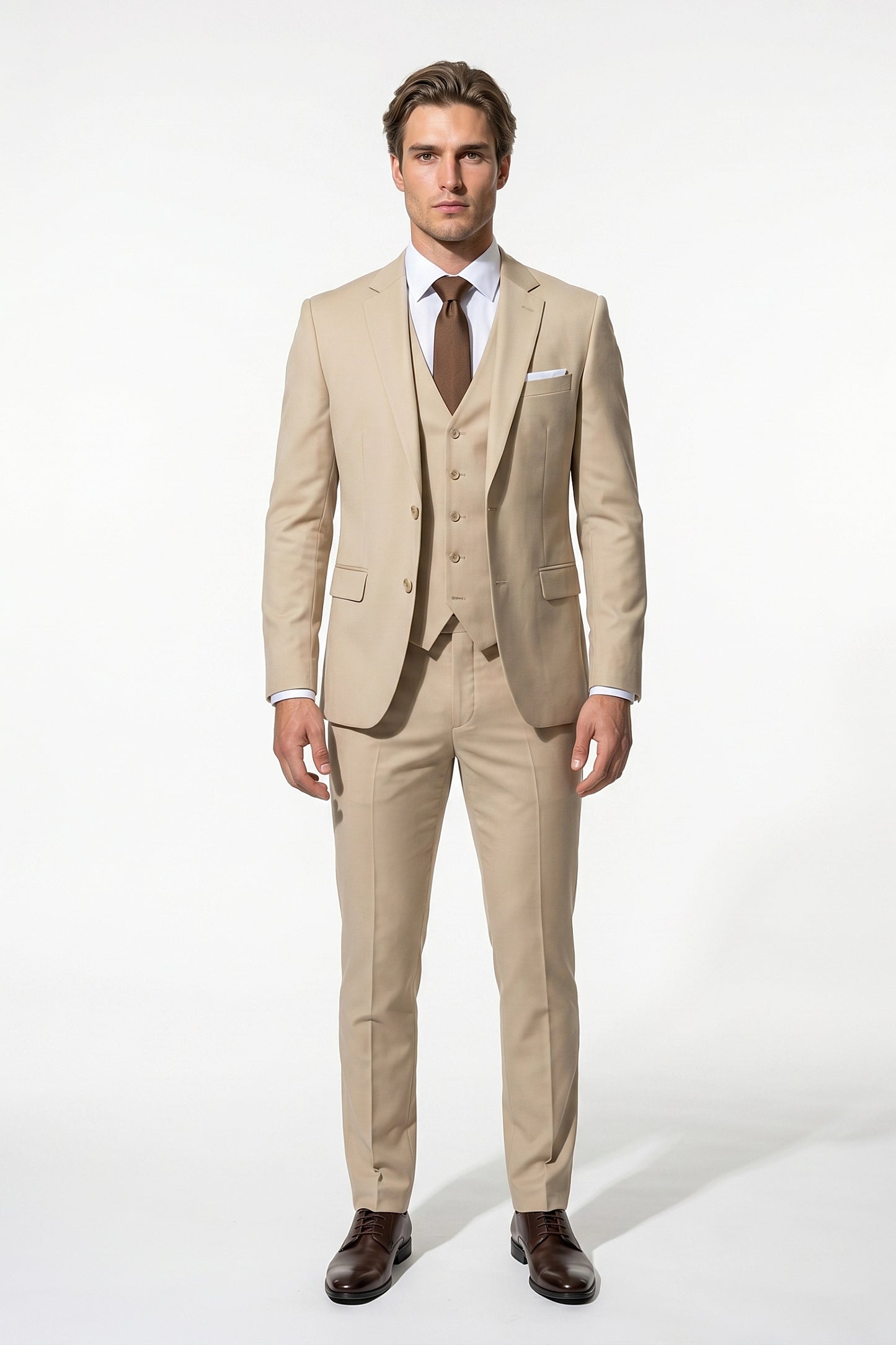 Slim Fit Tailored Three Piece Suit Men Wedding Groom Prom