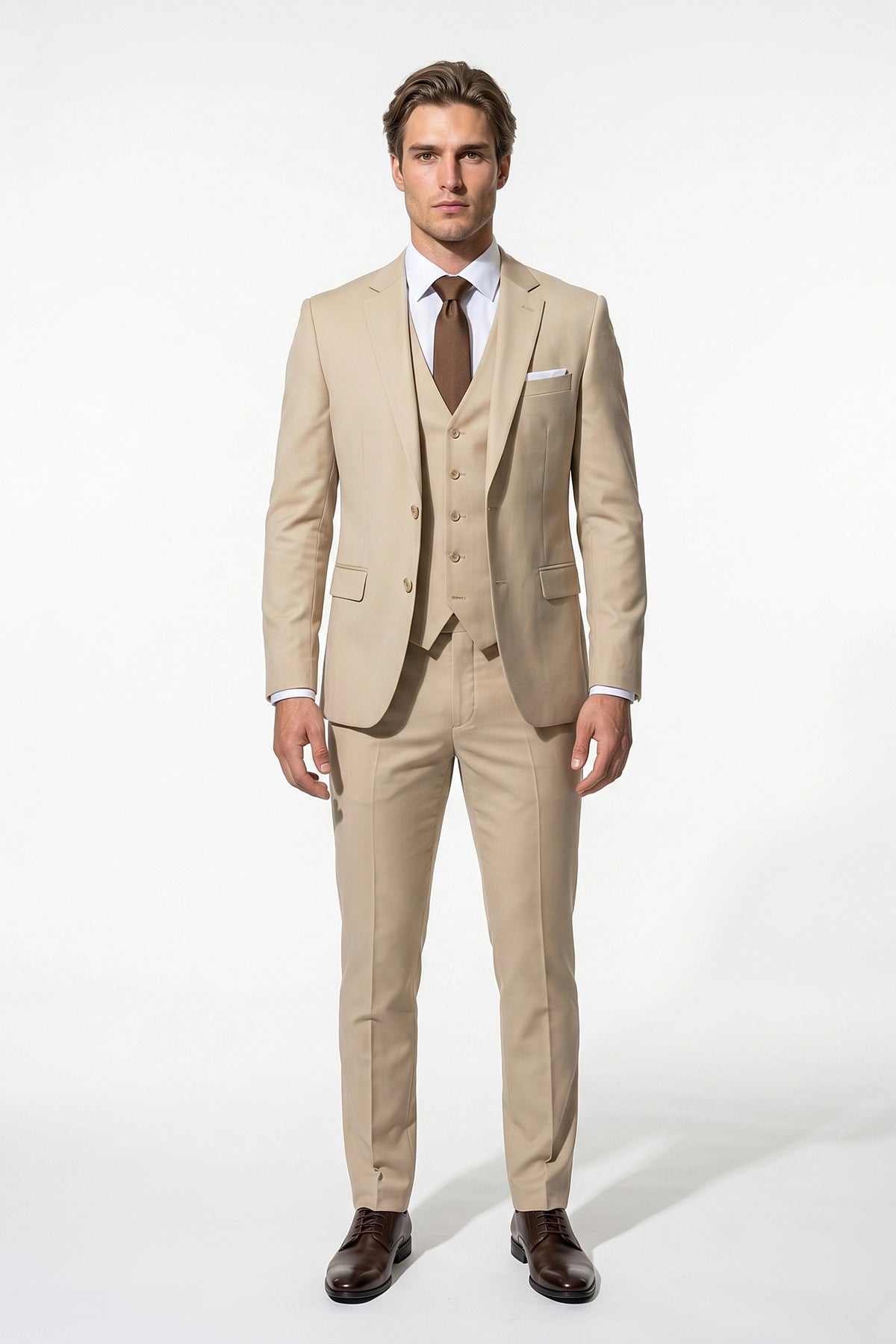 Slim Fit Tailored Three Piece Suit Men Wedding Groom Prom