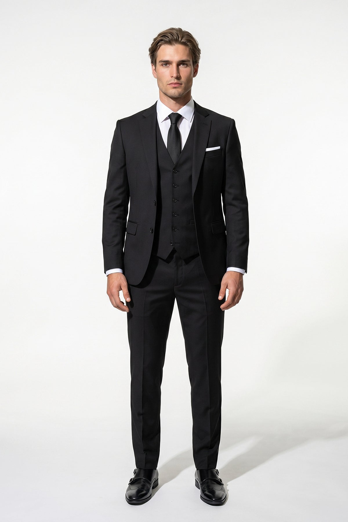 Slim Fit Tailored Three Piece Suit Men Wedding Groom Prom