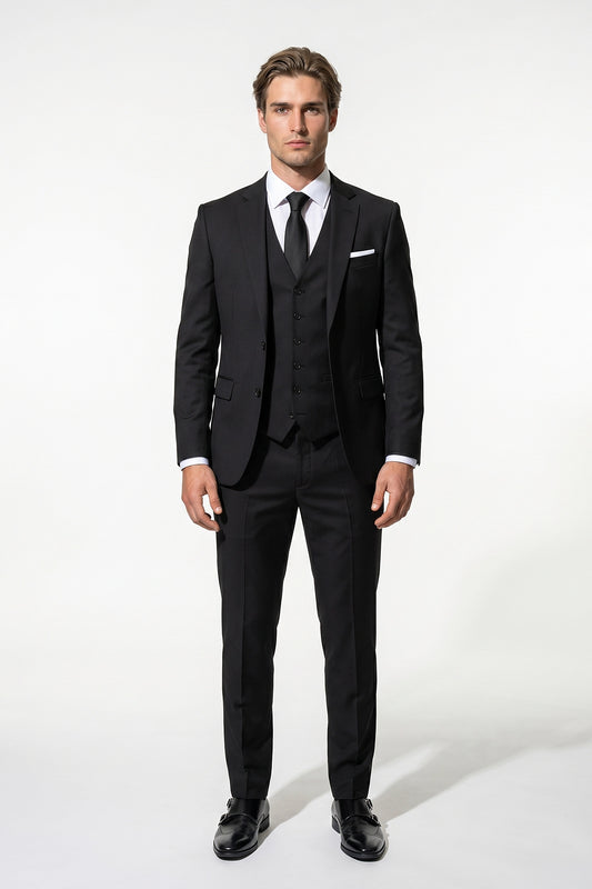 Slim Fit Tailored Three Piece Suit Men Wedding Groom Prom
