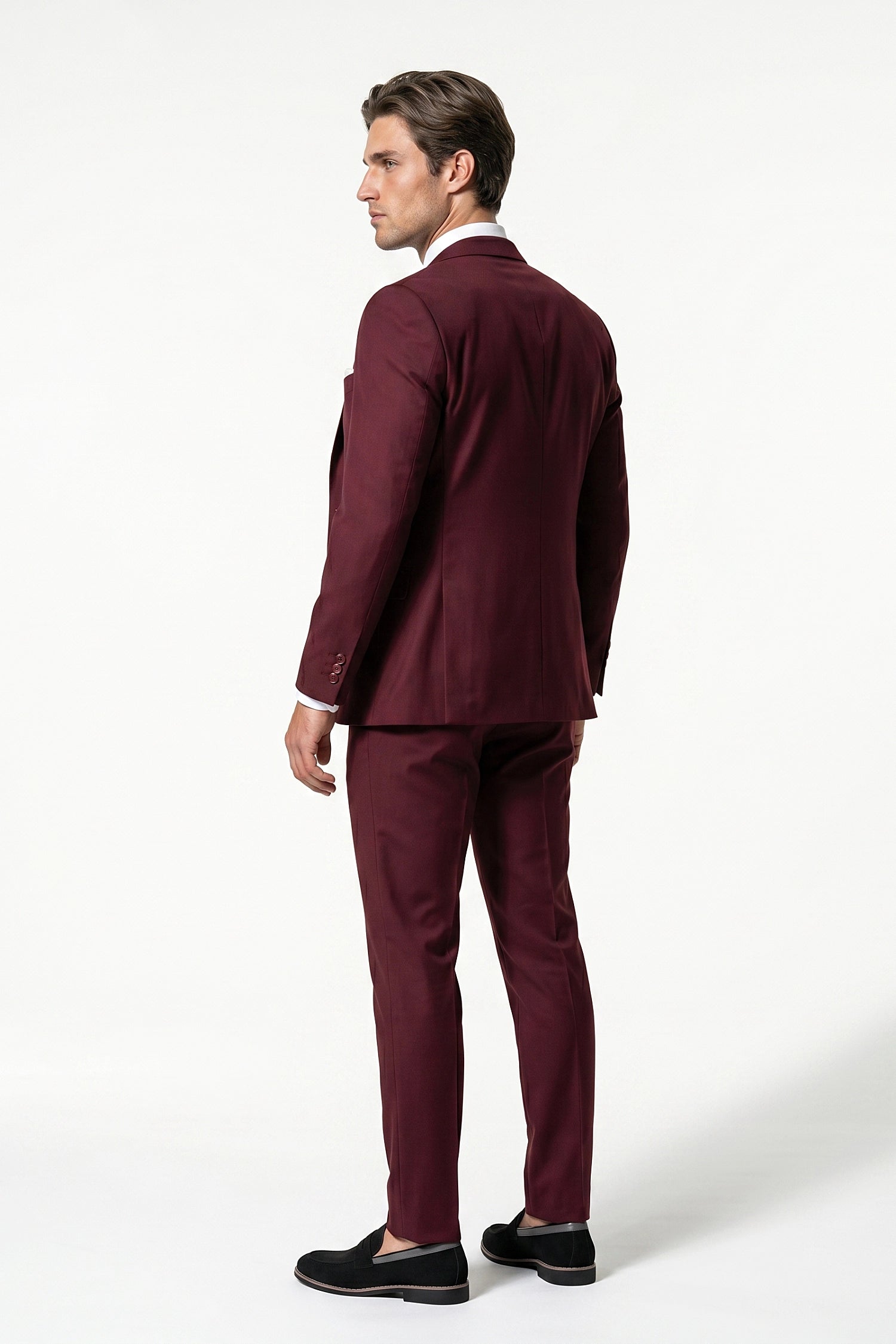 Slim Fit Tailored Three Piece Suit Men Wedding Groom Prom