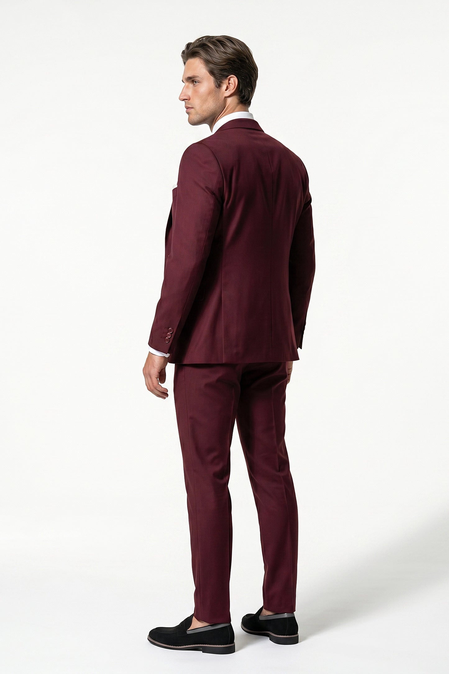 Slim Fit Tailored Three Piece Suit Men Wedding Groom Prom