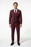 Slim Fit Tailored Three Piece Suit Men Wedding Groom Prom