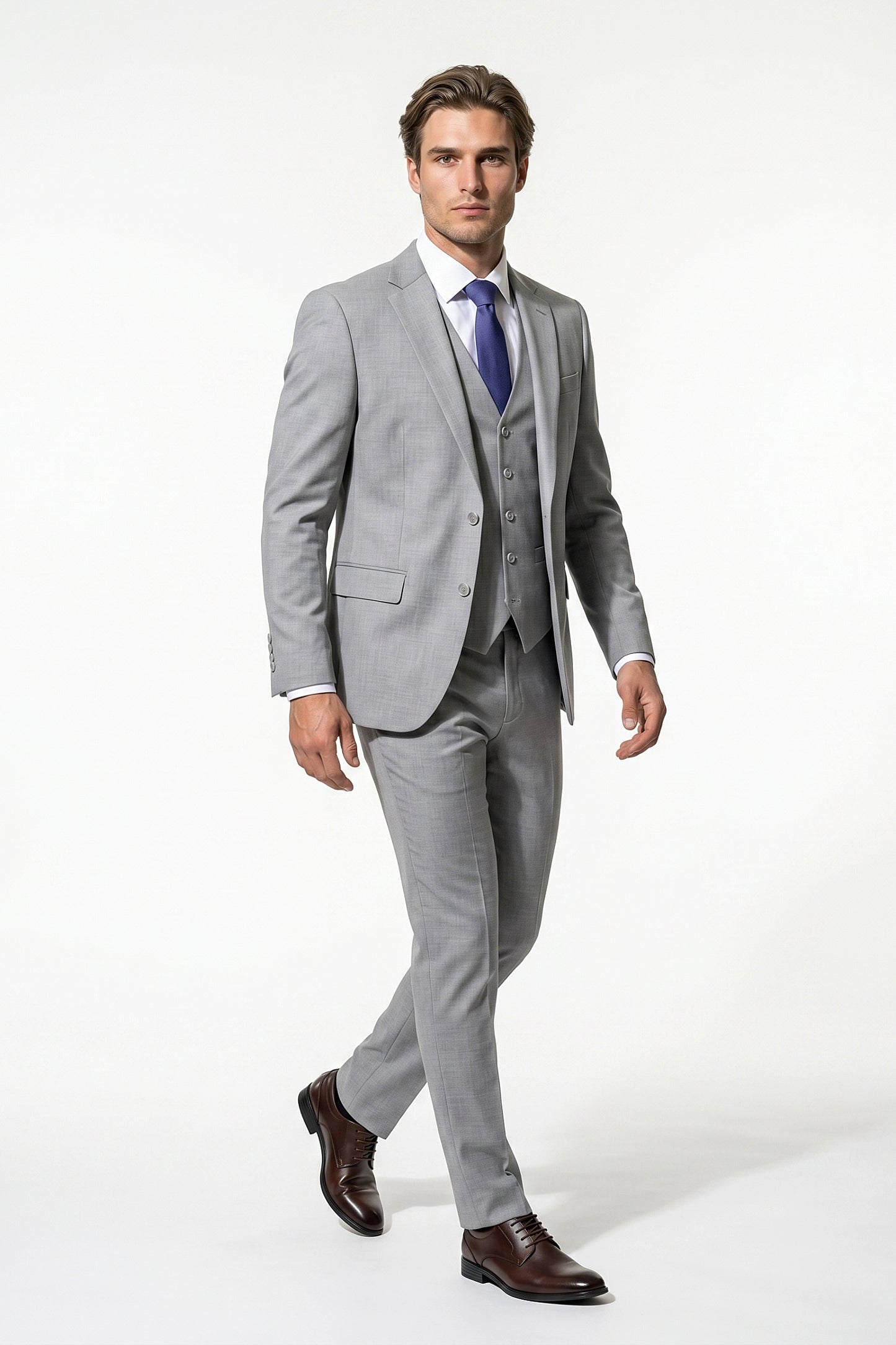 Slim Fit Tailored Three Piece Suit Men Wedding Groom Prom