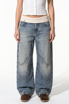 Caurelle | Women’s Baggy Jeans Light Wash Wide Leg