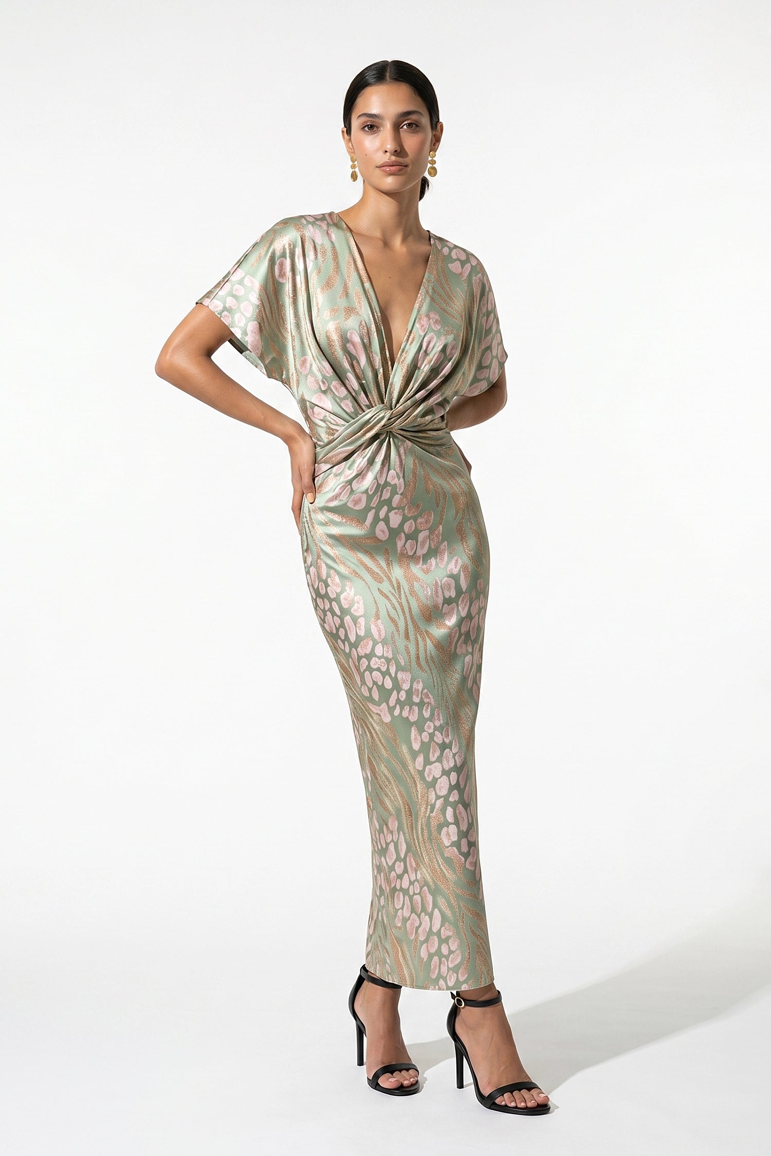 Caurelle | Women’s Wedding Guest Maxi Dress Wrap Style Elegance