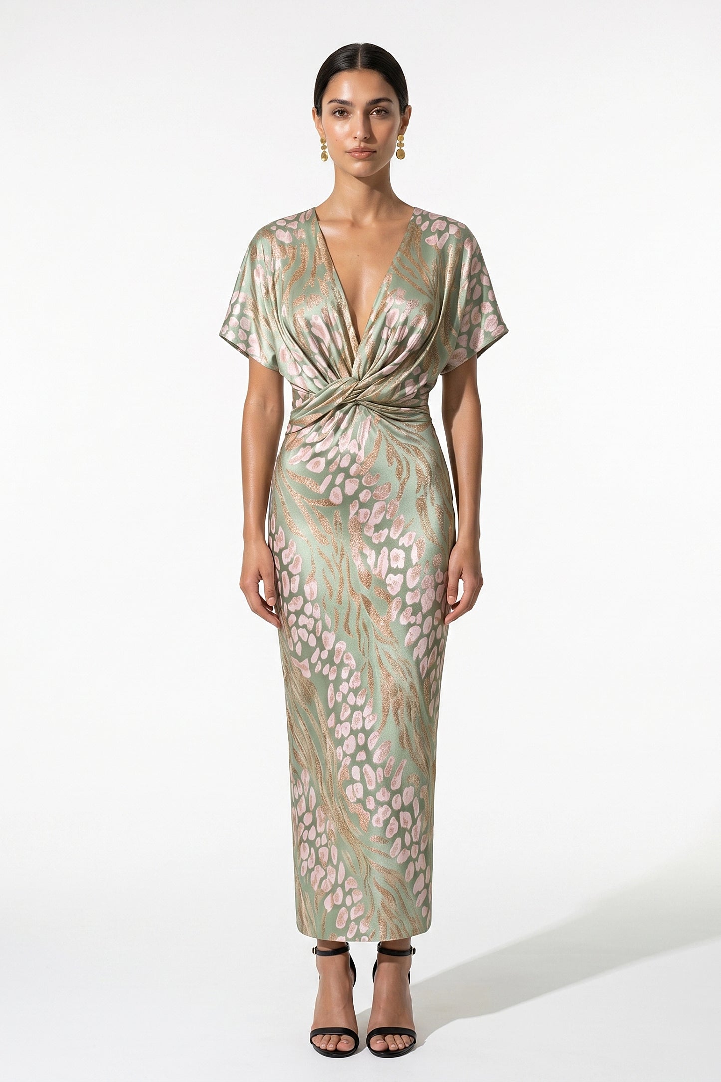 Caurelle | Women’s Wedding Guest Maxi Dress Wrap Style Elegance