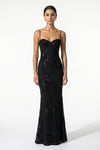Caurelle | Women’s Formal Maxi Dress Gown with Floral Ribbon Appliques