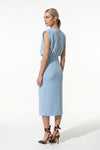 Caurelle | Women’s Structured Midi Dress Elegant Split Hem