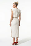 Caurelle | Women’s Structured Midi Dress Elegant Split Hem