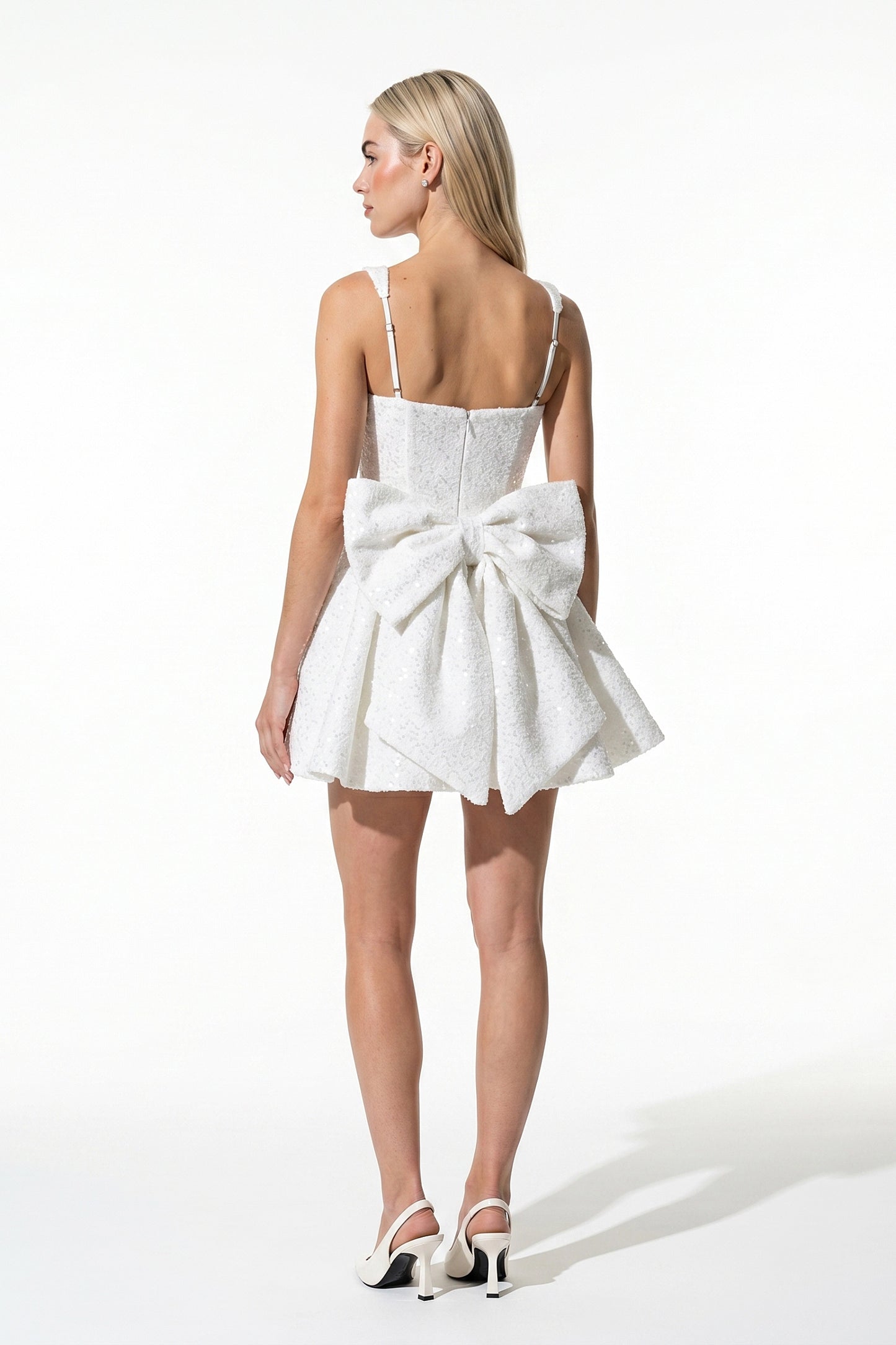 Caurelle | Women’s Dazzling Bow Mini Dress Elegant Party Style
