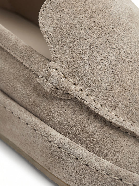 Suede Leather Slip On Loafers Men Smart Casual Shoes