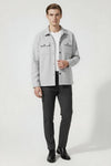 Caurelle | Men’s Overshirt Jacket – Woven Lapel Collar Autumn Winter