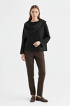 Caurelle | Women’s Plush Winter Coat – Asymmetric Shawl Design