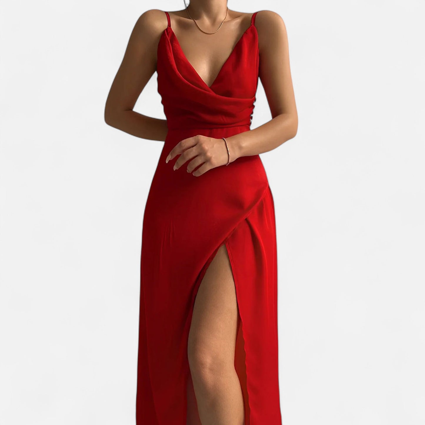 Caurelle | Luxe Satin Maxi Dress – Timeless Elegance for Every Occasion