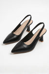Caurelle | Women’s Slip-On Glossy Leather Look Heels Formal Everyday Wear
