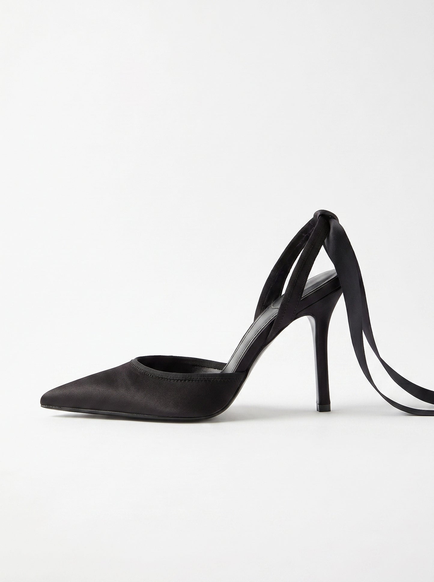 Pointed Toe Tie Up Stiletto Heels For Formal Evening Court Shoes