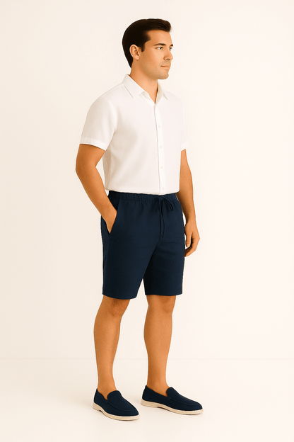 Caurelle | Men's Cotton-Linen Summer Shorts – Lightweight Comfort for Active Days