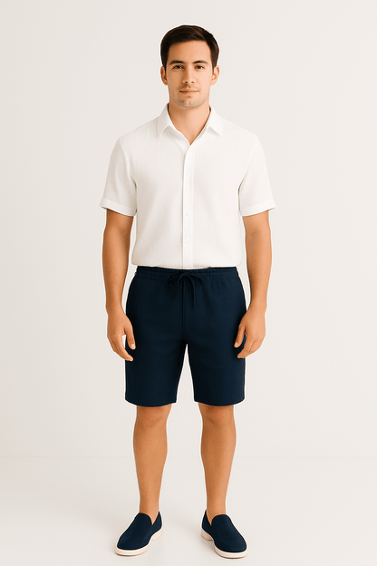 Caurelle | Men's Cotton-Linen Summer Shorts – Lightweight Comfort for Active Days