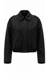 Women's Oversized Suede Bomber Jacket