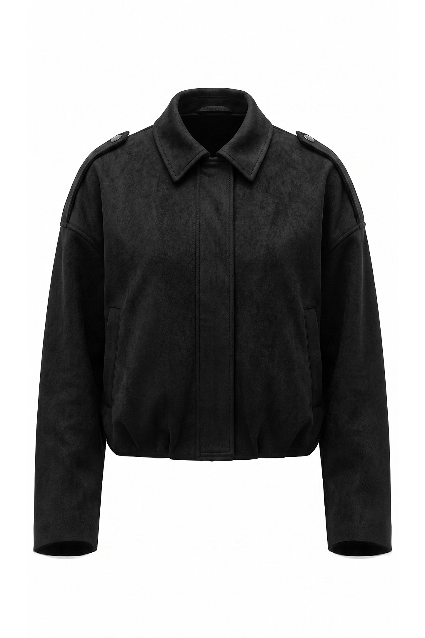 Women's Oversized Suede Bomber Jacket