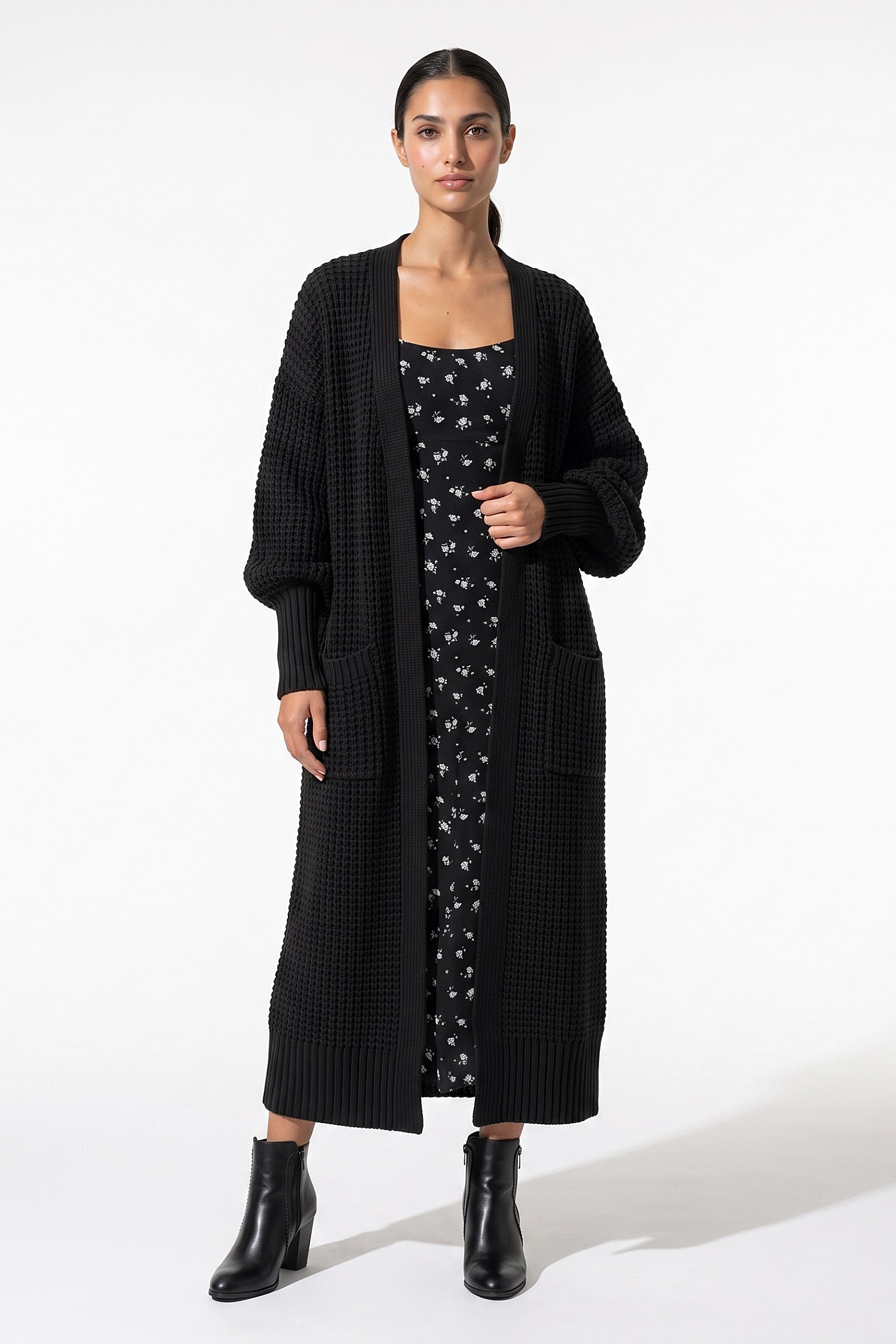 Women's Winter Cosy Chunky Knit Long Cardigan