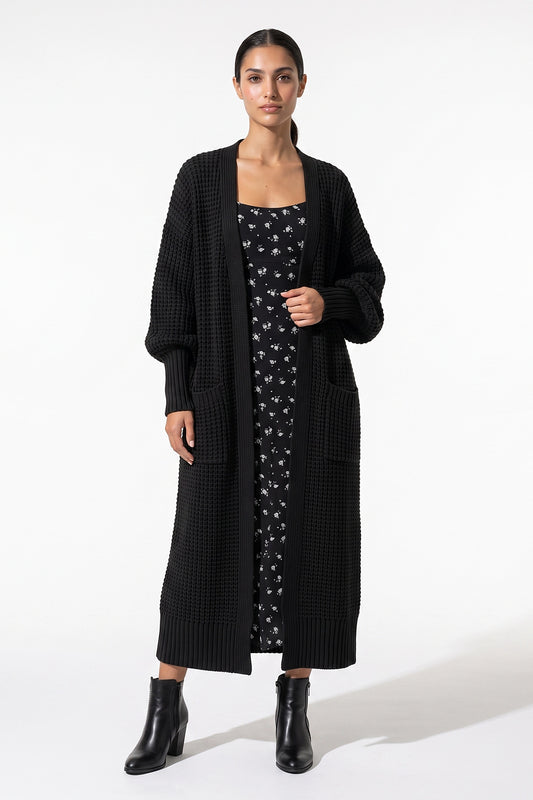 Women's Winter Cosy Chunky Knit Long Cardigan