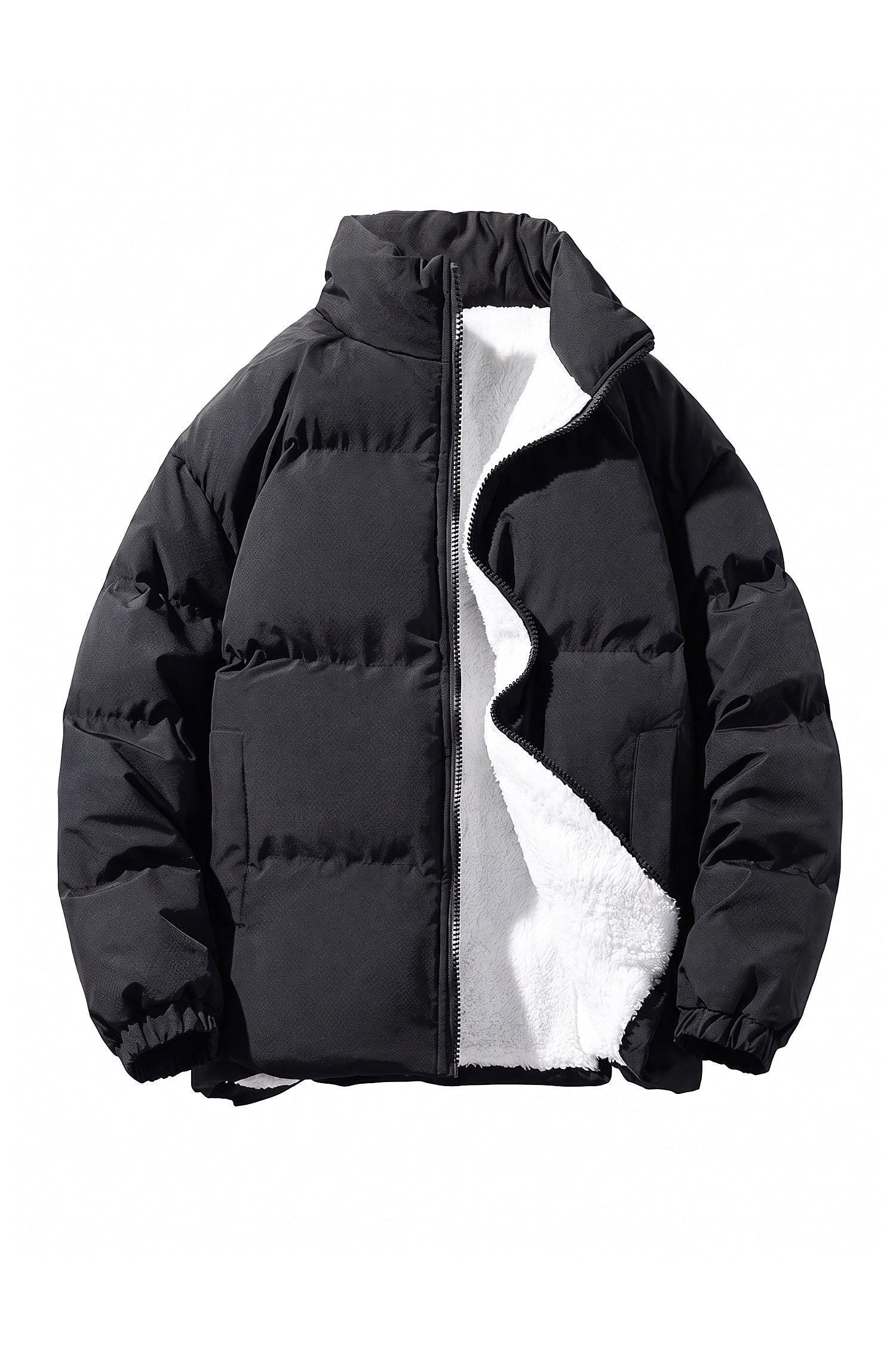 Men's Warm Fleece Lined Puffer Jacket