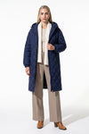 Women's Winter Warm Long Diamond Quilted Hooded Puffer Coat
