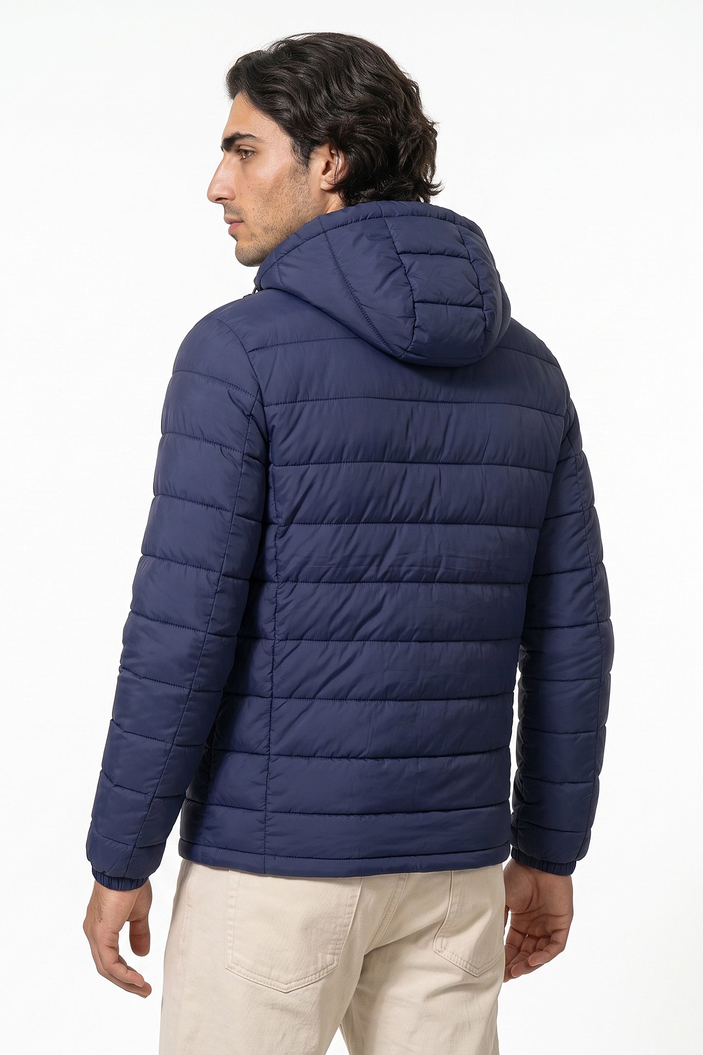 Men's Lightweight Warm Hooded Quilted Puffer Jacket