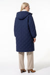 Women's Winter Warm Long Diamond Quilted Hooded Puffer Coat