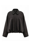 Women’s Winter Cropped Bomber Jacket with Oversized Fit