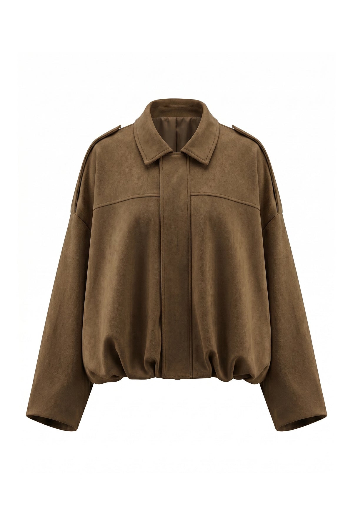 Women’s Winter Cropped Bomber Jacket with Oversized Fit
