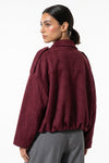 Women’s Winter Cropped Bomber Jacket with Oversized Fit